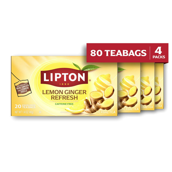 Lipton Lemon Ginger Herbal Tea Bags